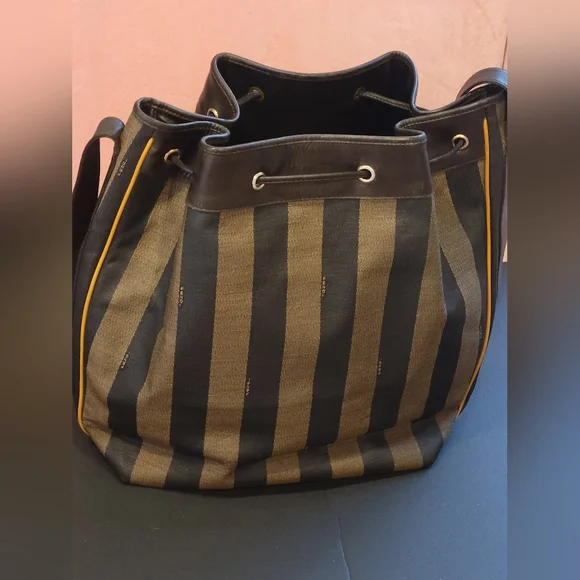 AUTHENTIC FENDI Pequin BUCKET BAG - Picture 5 of 16